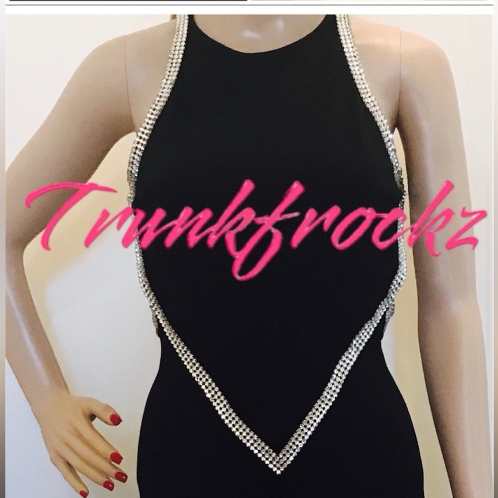 Copy Vintage 1990s CACHE Rhinestone Backless Maxi Dress – Gown- Size XS - Picture 2 of 3